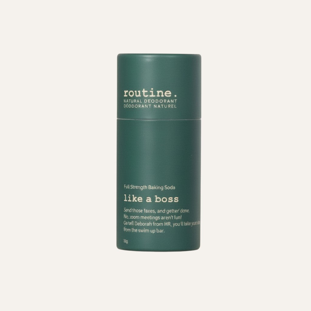 Routine Natural Deodorant 50 g, wariant Like a Boss, tubka z dezodorantem w zielonym opakowaniu | Ellemania