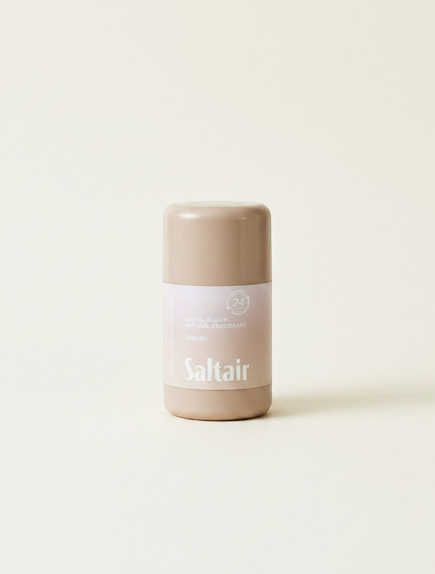 Beżowy dezodorant w sztyfcie Saltair Skincare Santal Bloom z oferty ellemania, naturalna pielęgnacja bez soli glinu.