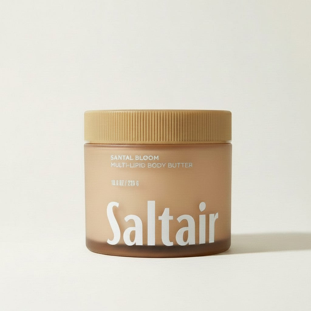 Słoiczek masła do ciała Saltair Multi-Lipid Body Butter od ellemania o pojemności 283 g w odcieniu Santal Bloom.