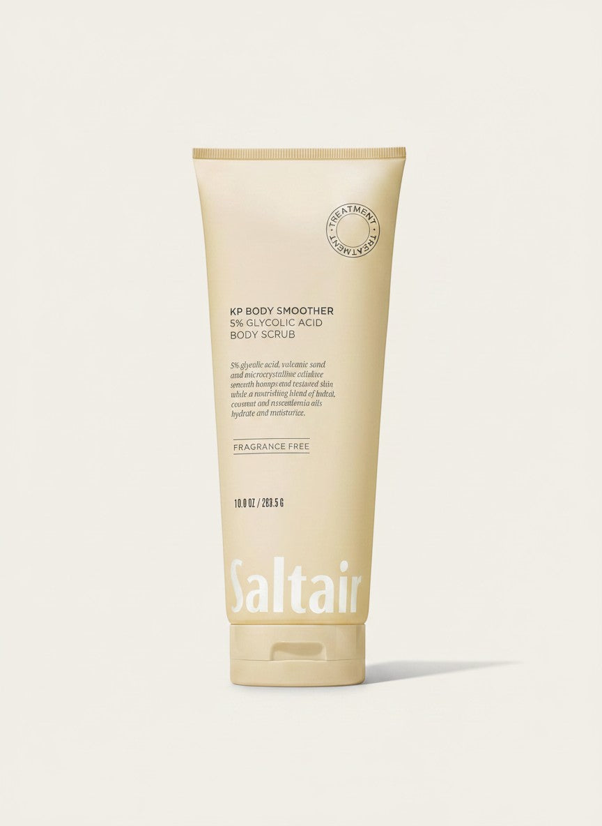 Beżowa tubka peelingu do ciała Saltair KP Body Smoother z 5% kwasem glikolowym od ellemania