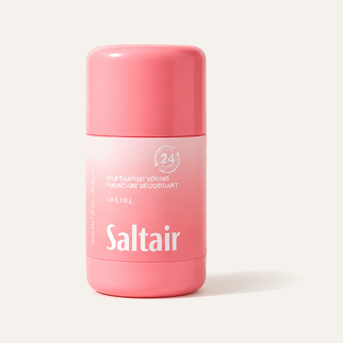 Saltair Skincare Deodorant 50 g, pink deodorant stick, front view | Ellemania