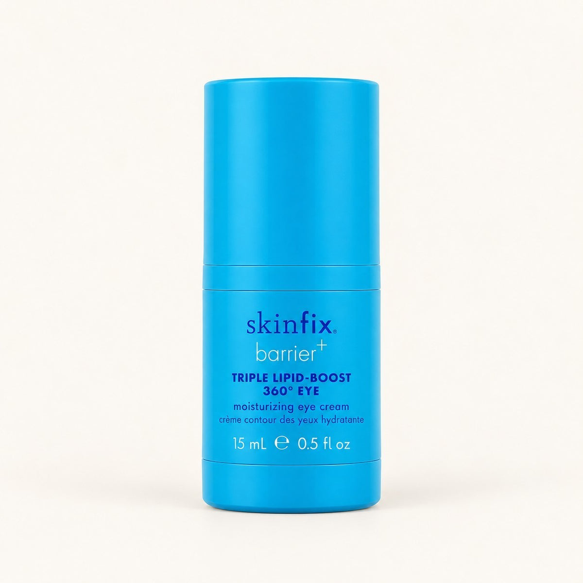 Skinfix Barrier+ Triple Lipid-Boost 360° Eye - przód niebieskiego opakowania 15 ml | Ellemania
