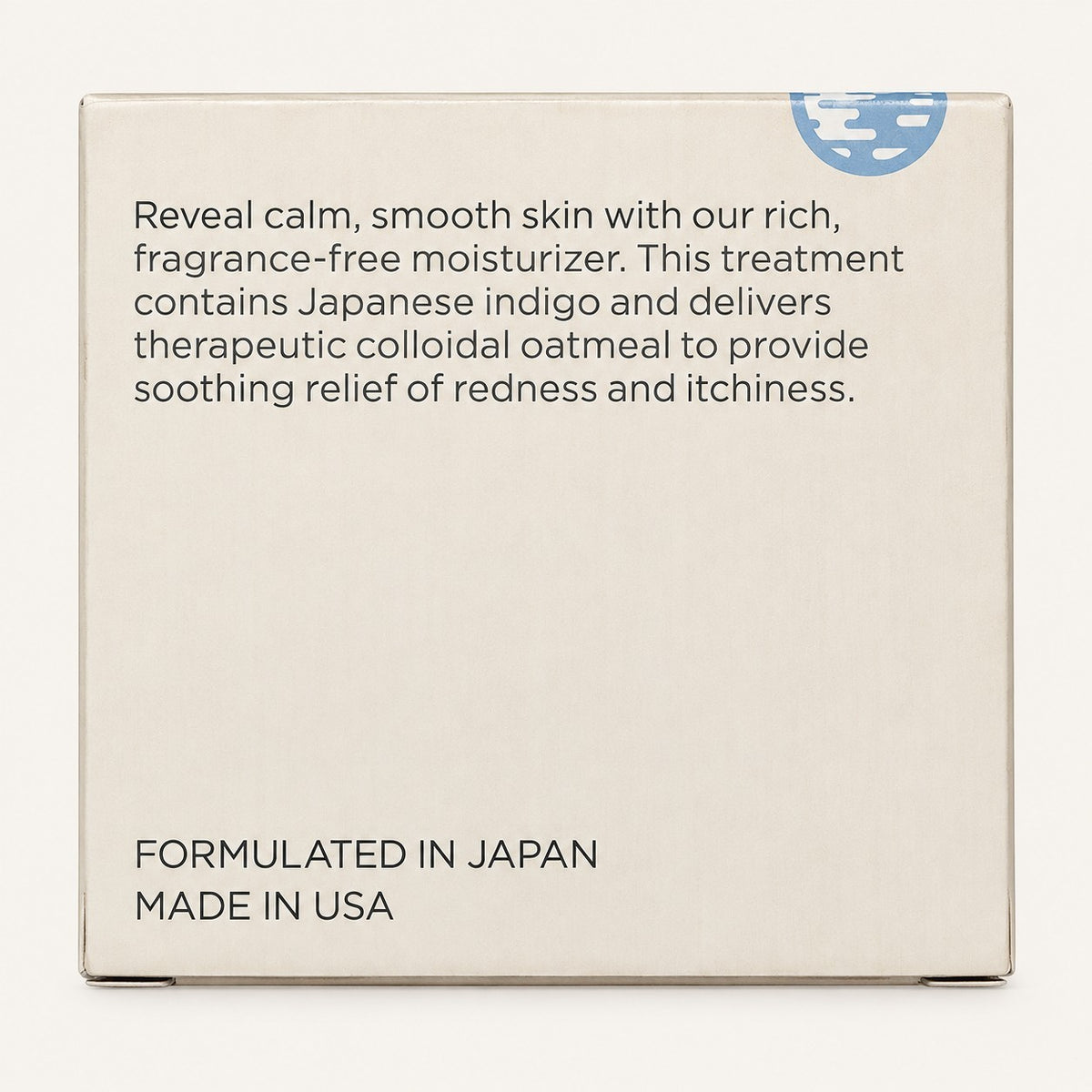 Tatcha The Indigo Calming Cream 50 ml, tył opakowania z opisem produktu | Ellemania