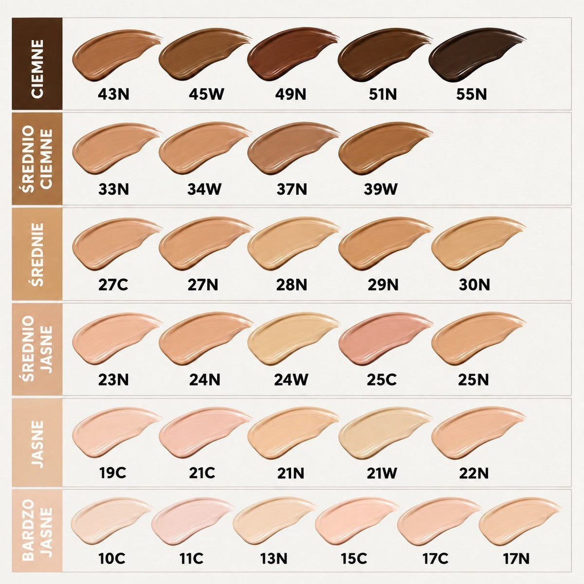 TIRTIR Mask Fit AI Filter Cushion - paleta odcieni od bardzo jasnych do ciemnych | Ellemania