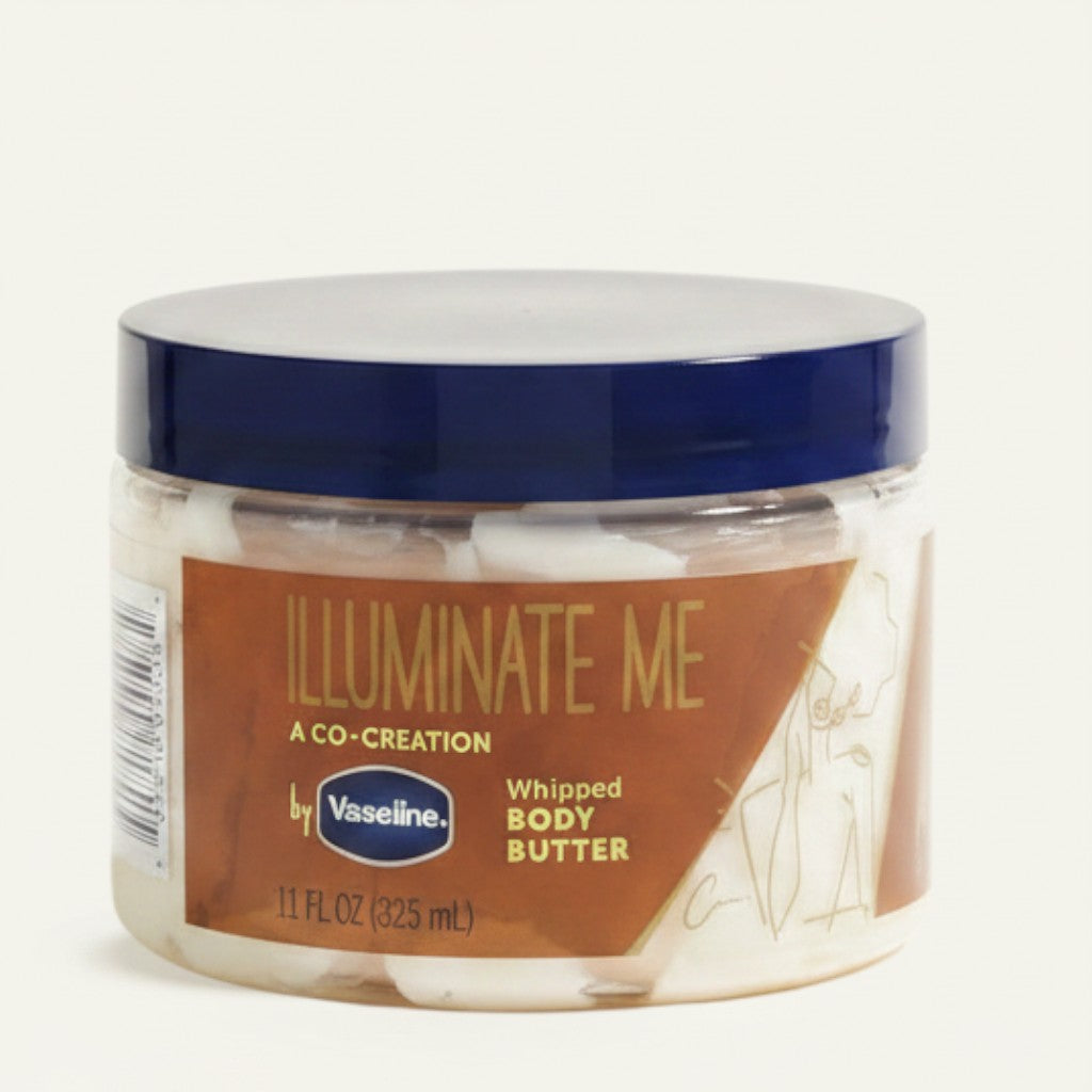 Rozświetlające masło do ciała Vaseline Illuminate Me Whipped Body Butter w słoiczku 325 ml od ellemania