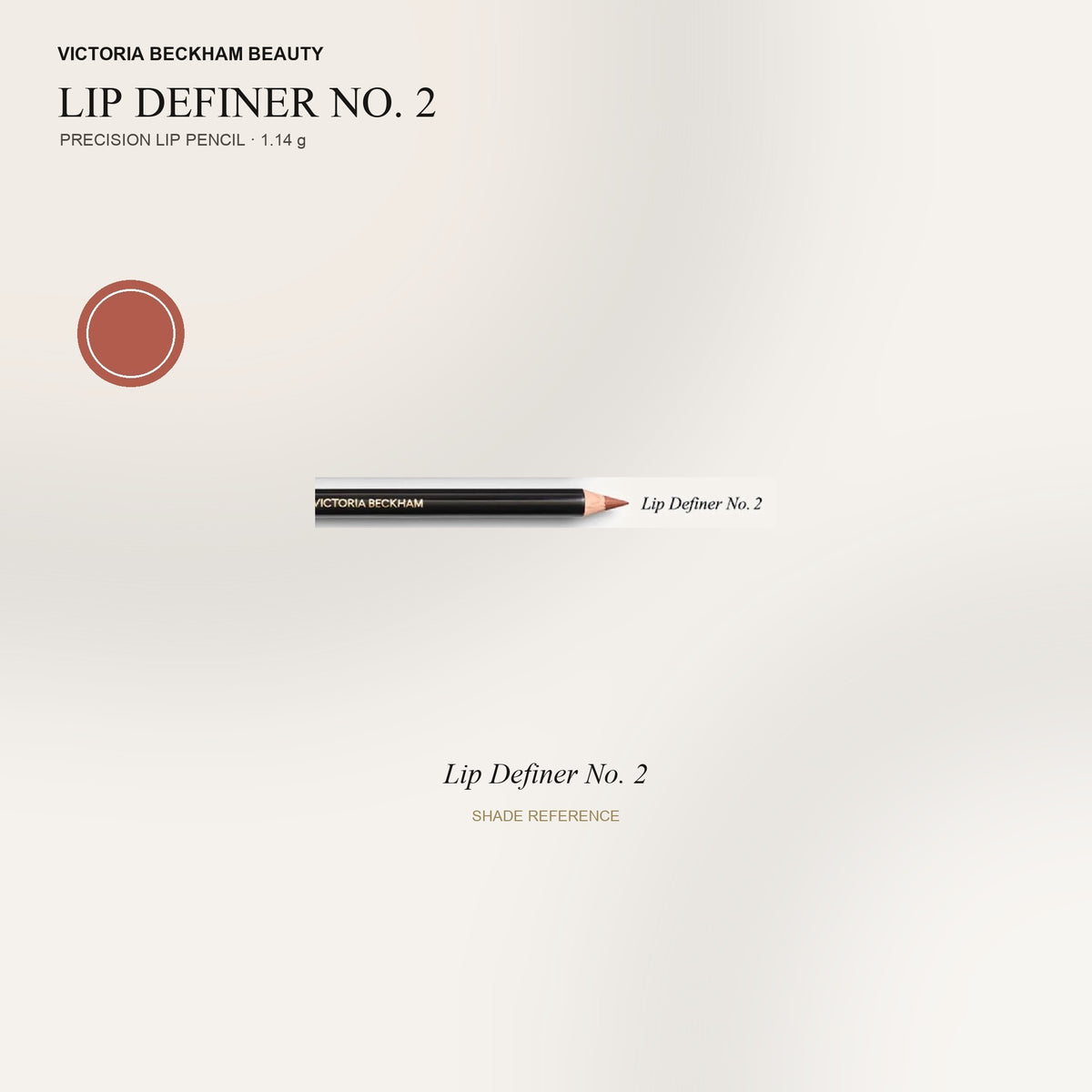 Victoria Beckham Beauty Lip Definer - konturówka w odcieniu 02, beżowy brąz, z próbką koloru | Ellemania
