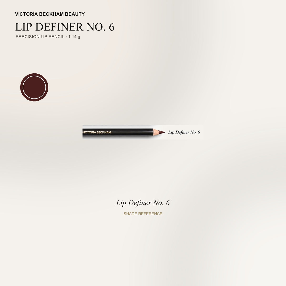Victoria Beckham Beauty Lip Definer - konturówka w odcieniu 06, ciemny brąz, z próbką koloru | Ellemania