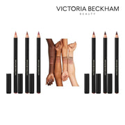 Victoria Beckham Beauty Lip Definer - konturówki z zakrętkami i swatche odcieni na przedramionach | Ellemania