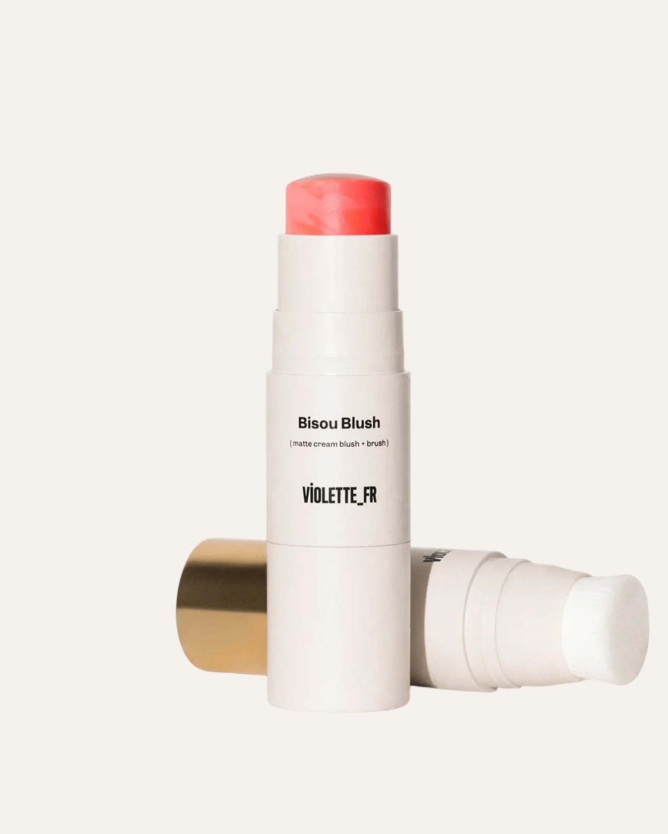 Violette_FR Bisou Blush w odcieniu Mélanie — matowy róż w sztyfcie 7 g z pędzlem | ellemania