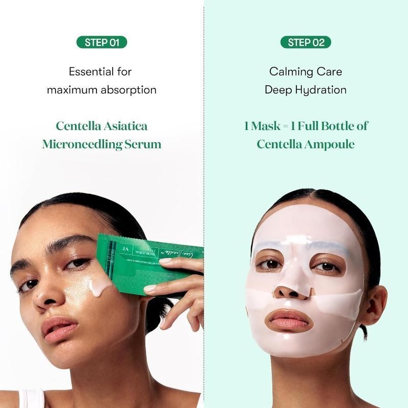 Dwustopniowa maseczka hydrożelowa VT Cosmetics Pro Cica Reedle Shot 100 z serum kojącym i maską w płachcie ellemania