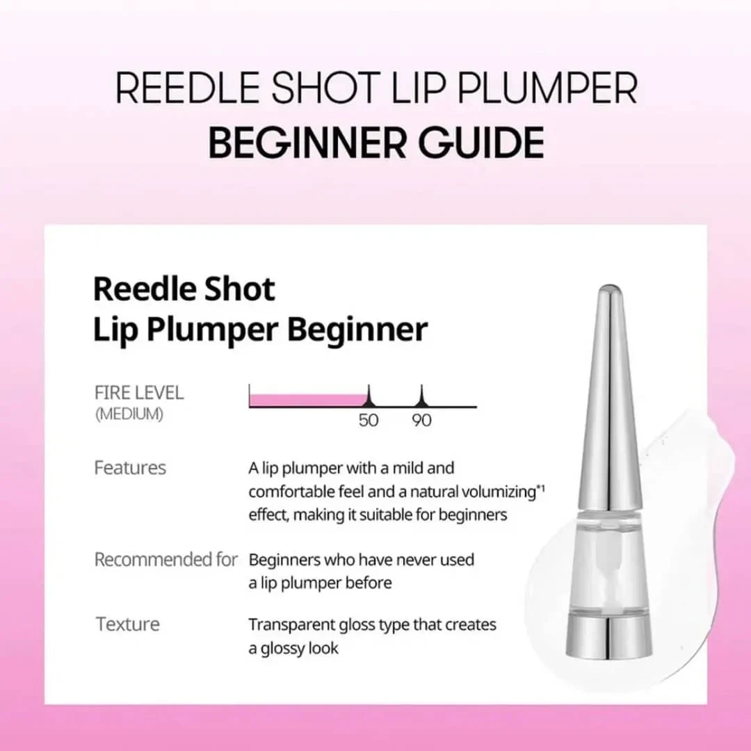 ellemania VT Cosmetics Reedle Shot Lip Plumper Beginner w przezroczystym opakowaniu z aplikatorem