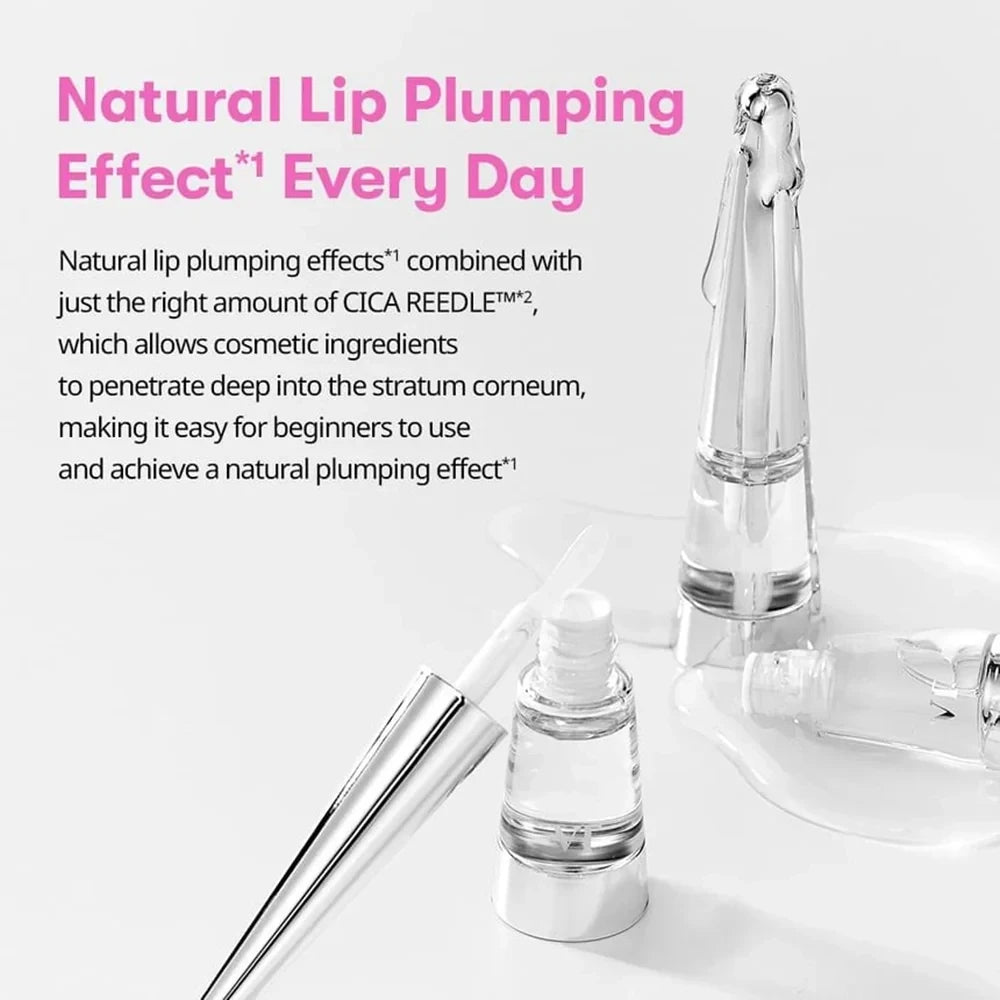 Błyszczyk powiększający usta ellemania VT Cosmetics Reedle Shot Lip Plumper Beginner z aplikatorem i przezroczystą formułą