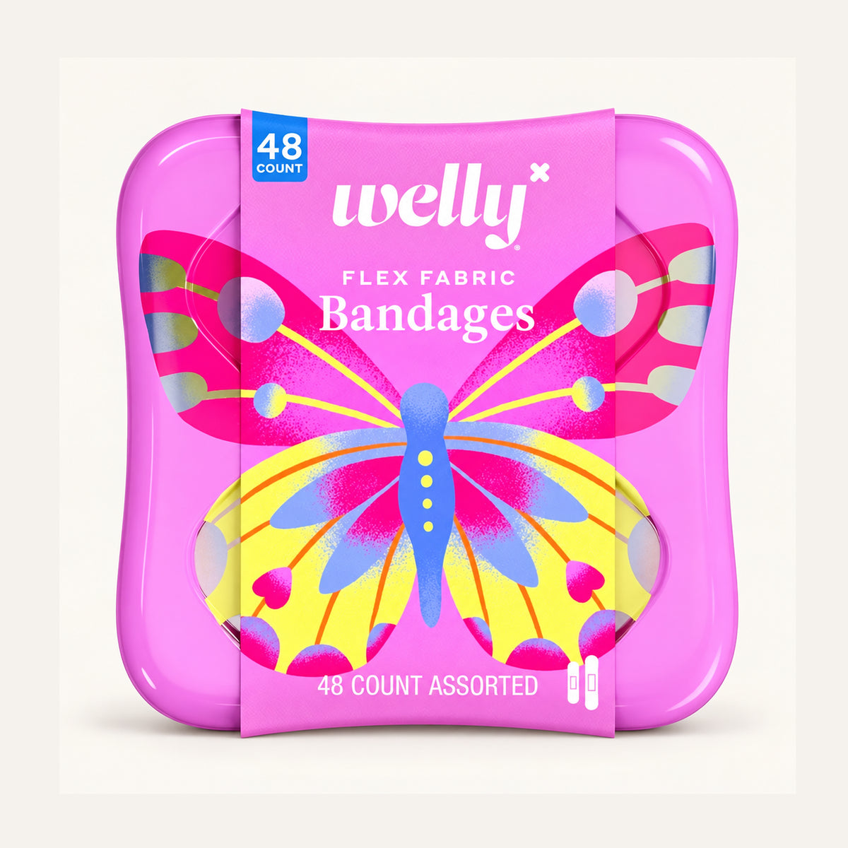 Welly Flutter Flex Fabric Bandages — Plastry Opatrunkowe z Wzorem Motyli | Ellemania
