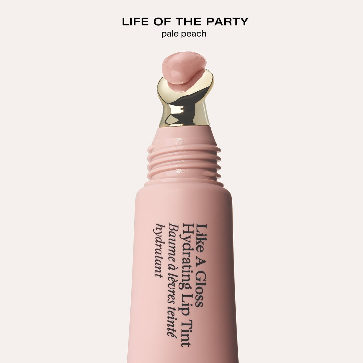 YSE Beauty Like A Gloss Hydrating Lip Tint, wariant Life of the Party, tubka z aplikatorem i próbką koloru | Ellemania