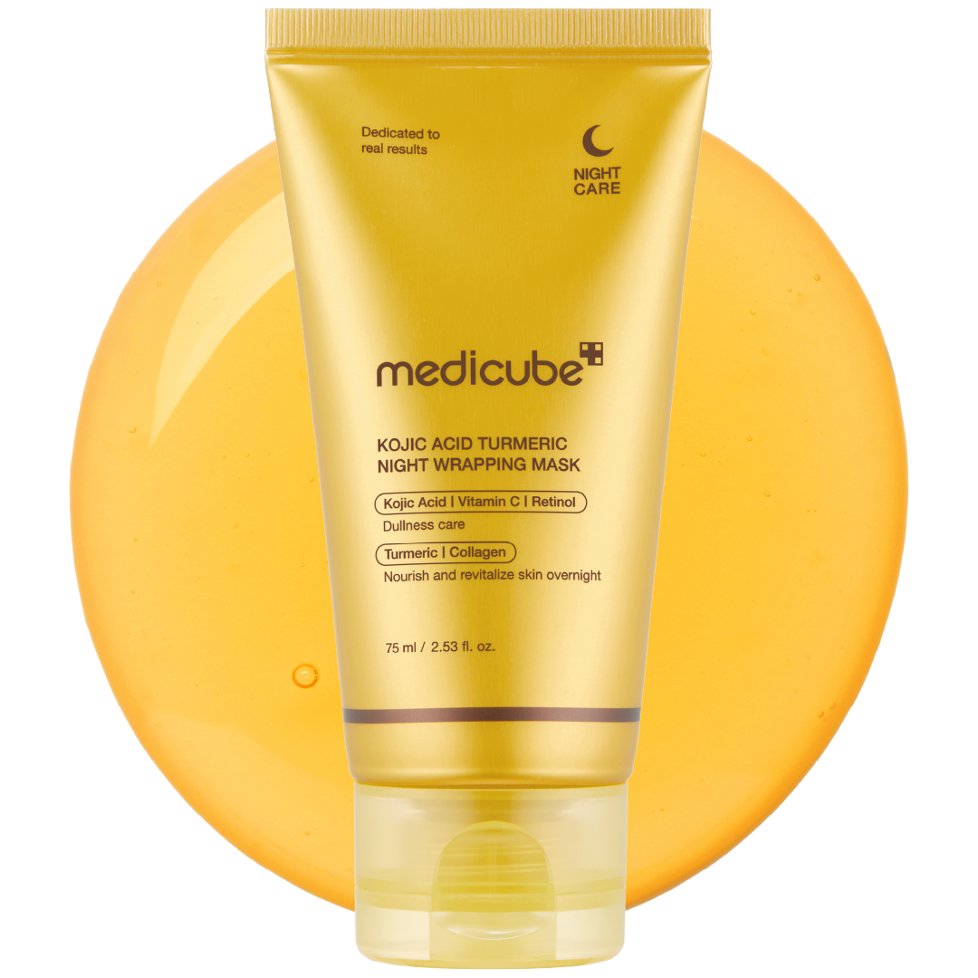 Medicube Kojic Acid Turmeric Night Wrapping Mask - rozjaśniająca maska na noc z kwasem kojowym 75 ml