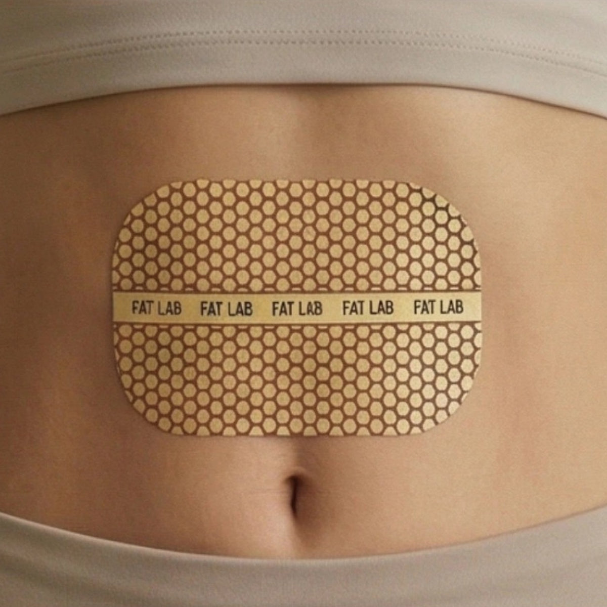 FAT LAB Bromelain Microcirculation Patch 8 szt. - plaster przyklejony na brzuchu | Ellemania