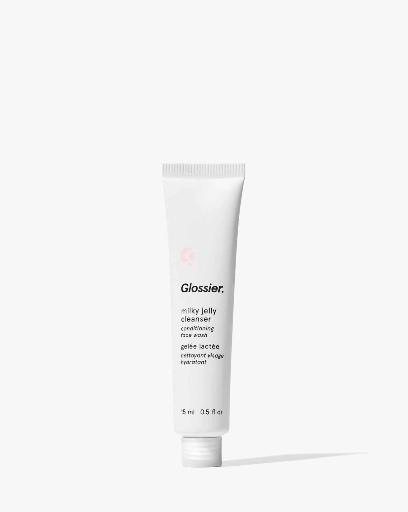 Glossier Milky Jelly Cleanser - delikatny żel-krem do mycia twarzy z wodą różaną