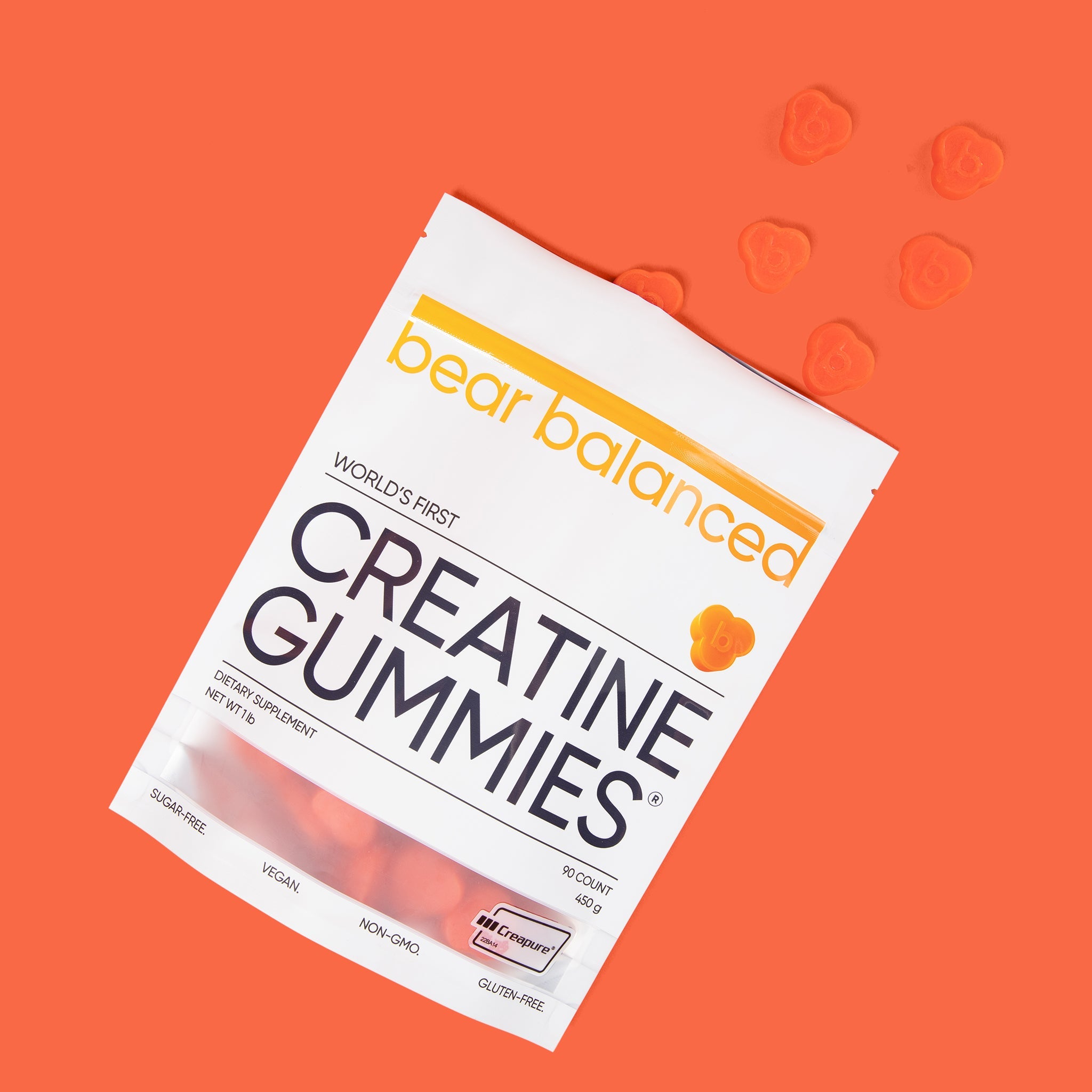 Bear Balanced Creatine Gummies Dietary supplement Creatine Gummies Peach Mango 450g