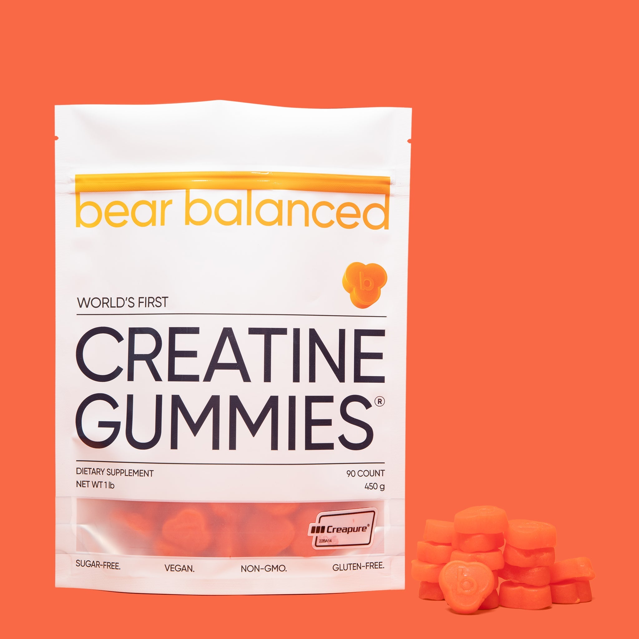 Bear Balanced Creatine Gummies Dietary supplement Creatine Gummies Peach Mango 450g