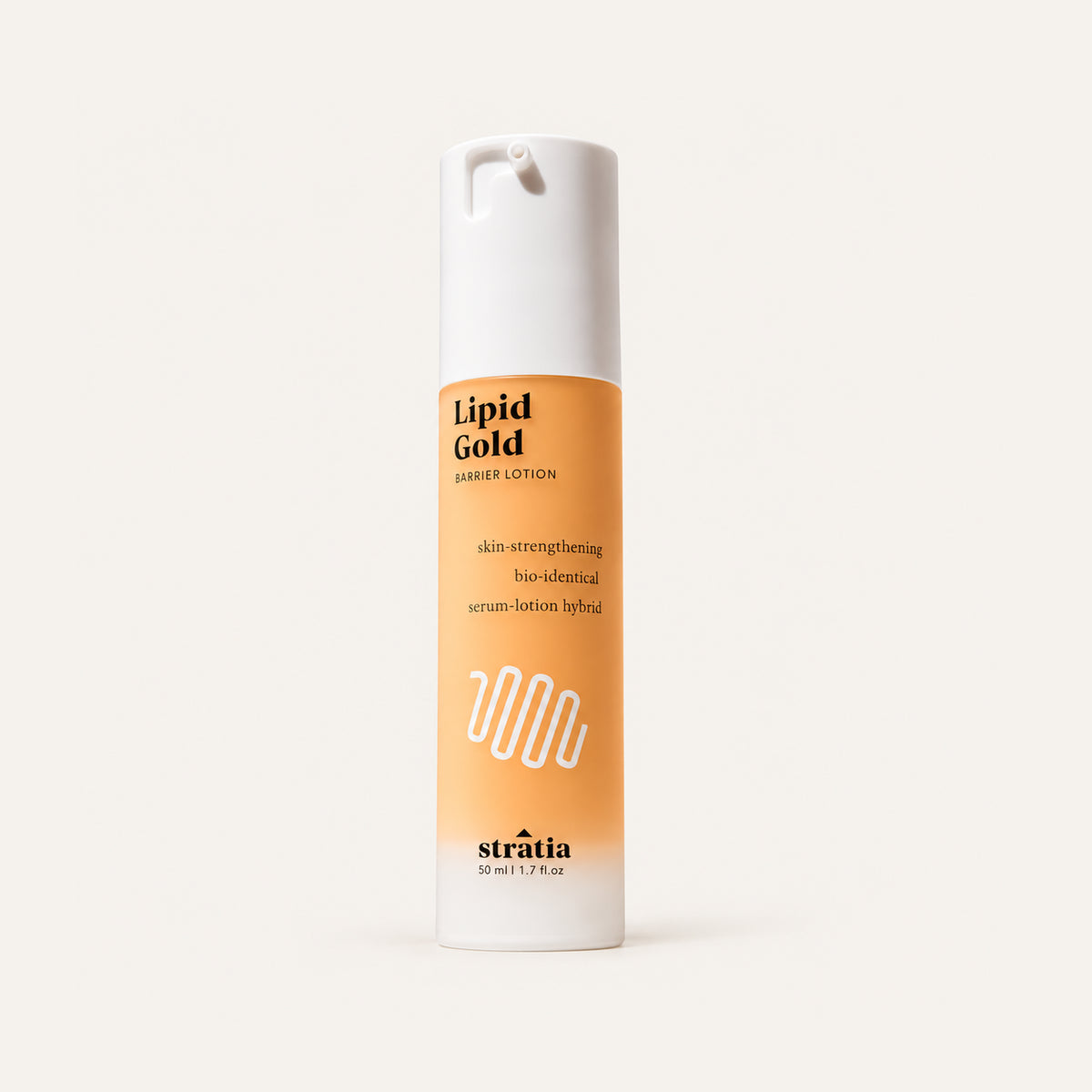 Stratia Lipid Gold Barrier Lotion 50 ml, butelka z pompką z przodu | Ellemania