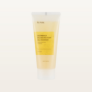 IUNIK Calendula Balancing Foam Gel Cleanser - tubka 150 ml z żółtą etykietą, widok z przodu na jasnym tle | Ellemania