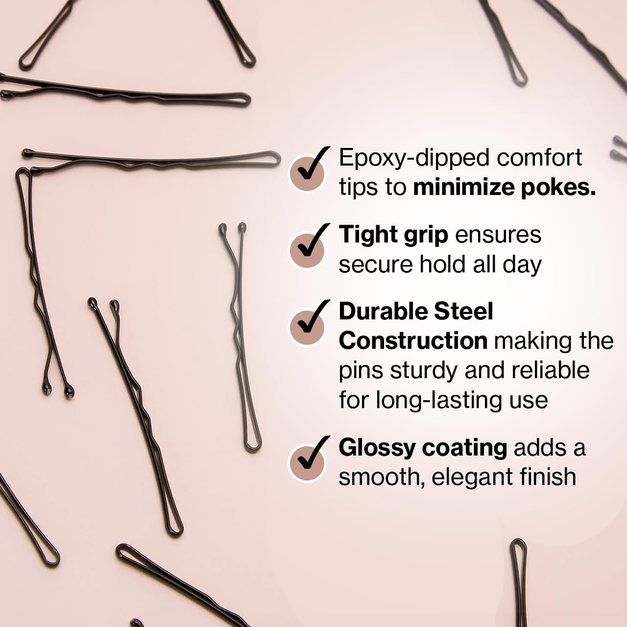 Kitsch Metal Bobby Pins Gold 45pc Set — Metalowe Wsuwki do Włosów Złote 45 sztuk — KANDYDAT (scrap)
