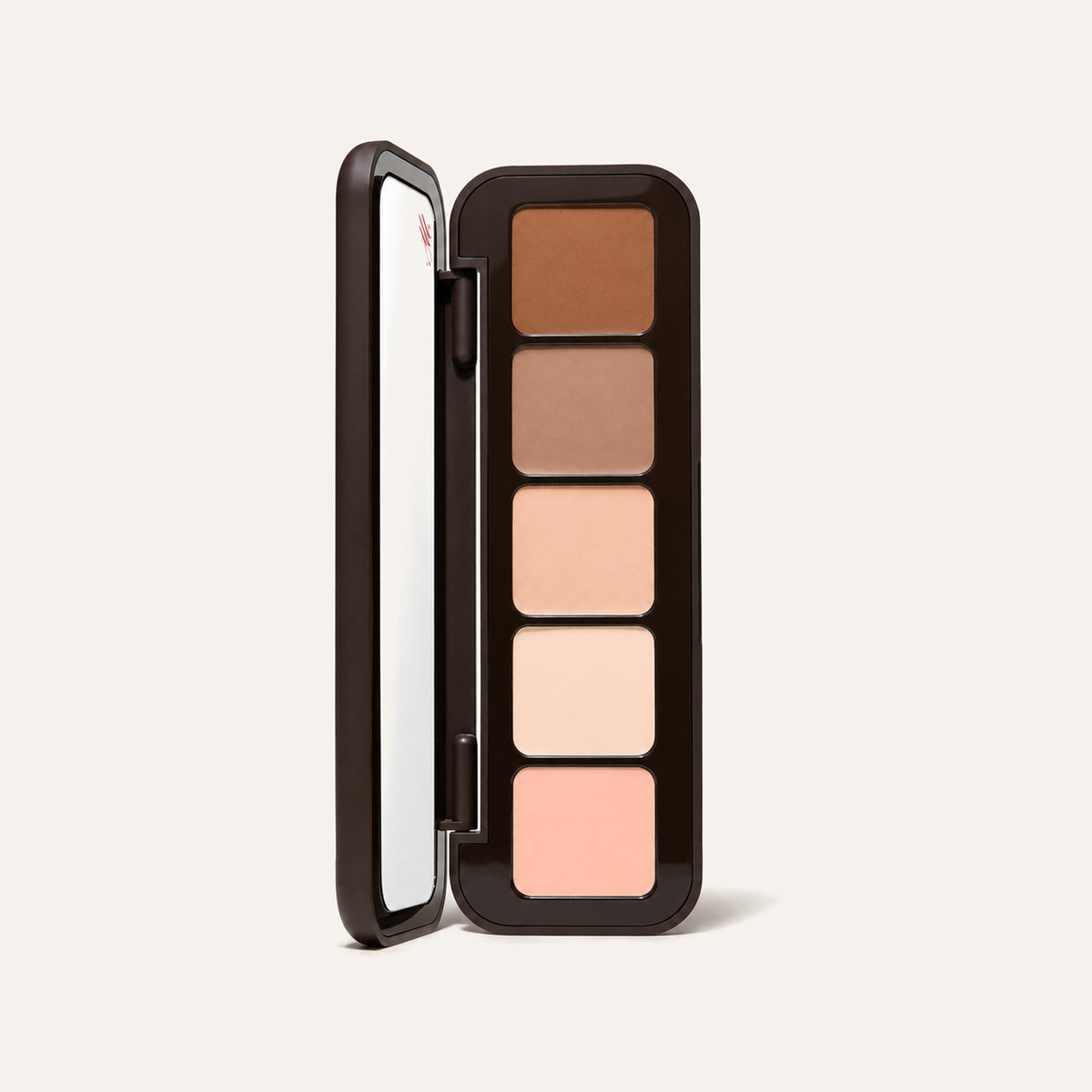 m.ph by Mary Phillips Underpainting Face Palette 12 g, open palette with five cream colours and a mirror | Ellemania
