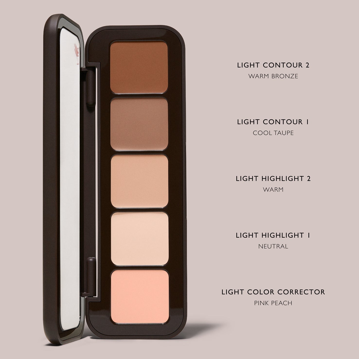 m.ph by Mary Phillips Underpainting Face Palette - Cream contour, highlight, and correcting face palette, shade Light 12 g