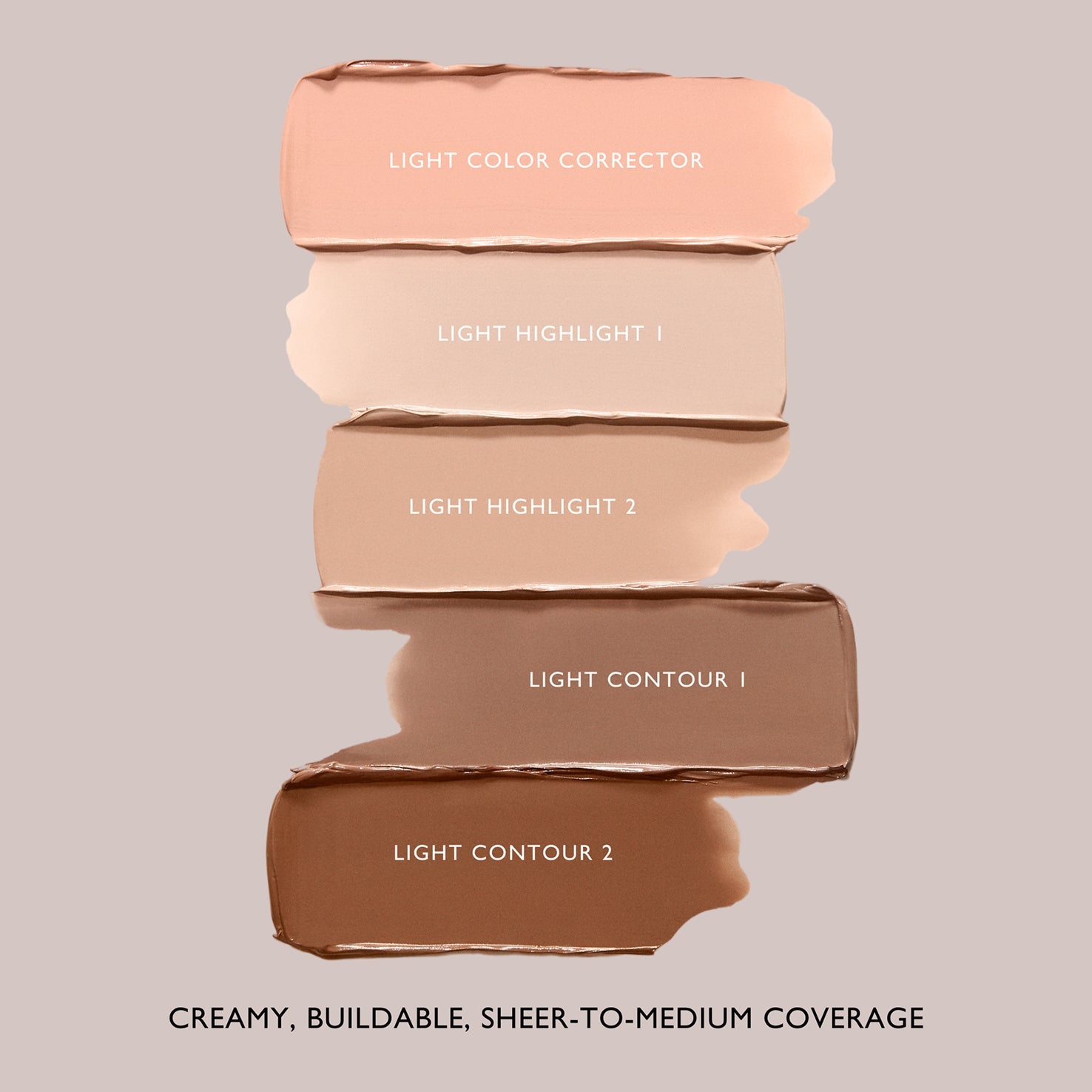 m.ph by Mary Phillips Underpainting Face Palette - Cream contour, highlight, and correcting face palette, shade Light 12 g