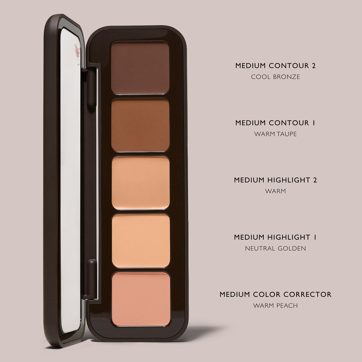 m.ph by Mary Phillips Underpainting Face Palette - Cream contour, highlight, and correcting face palette, shade Light 12 g