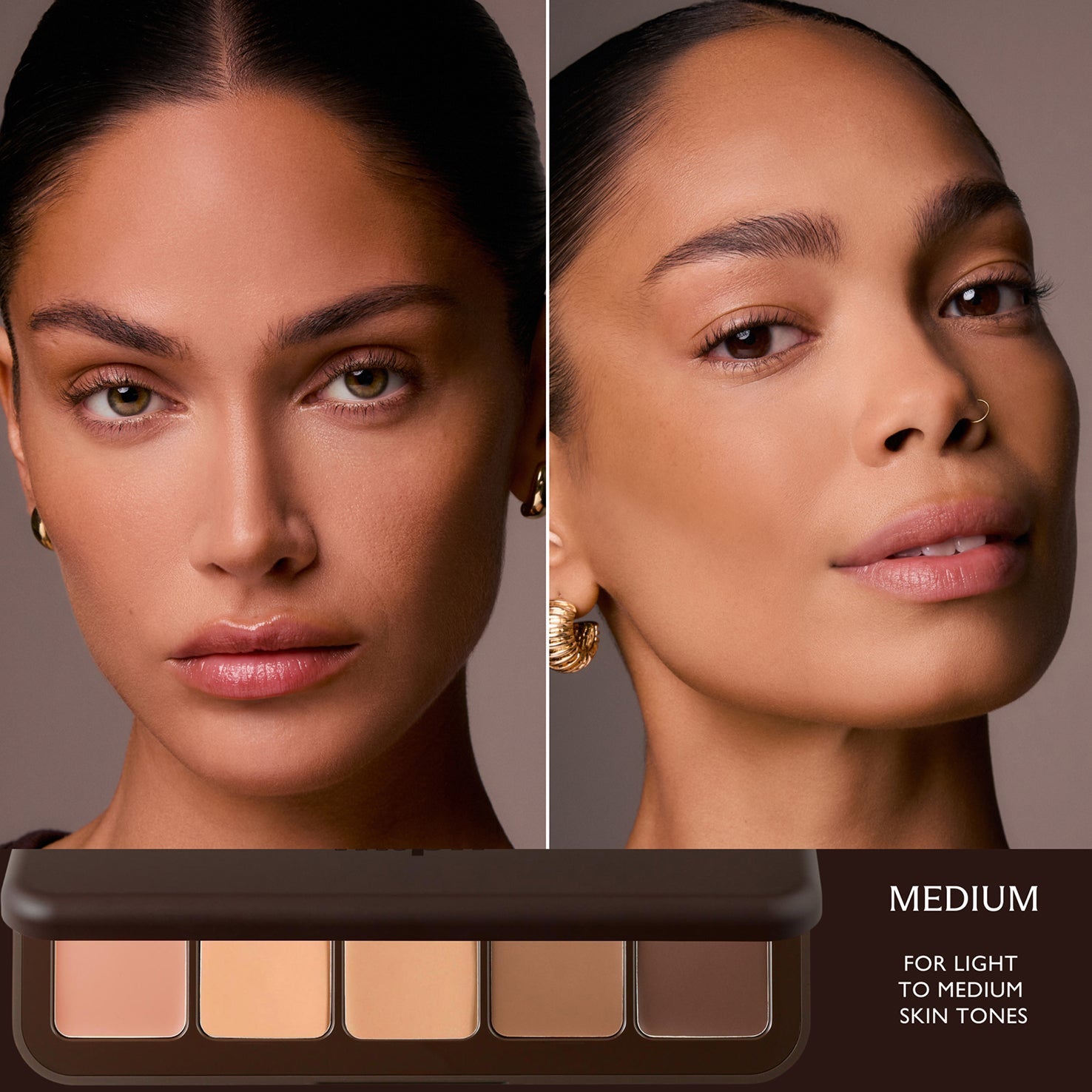 m.ph by Mary Phillips Underpainting Face Palette - Cream contour, highlight, and correcting face palette, shade Light 12 g