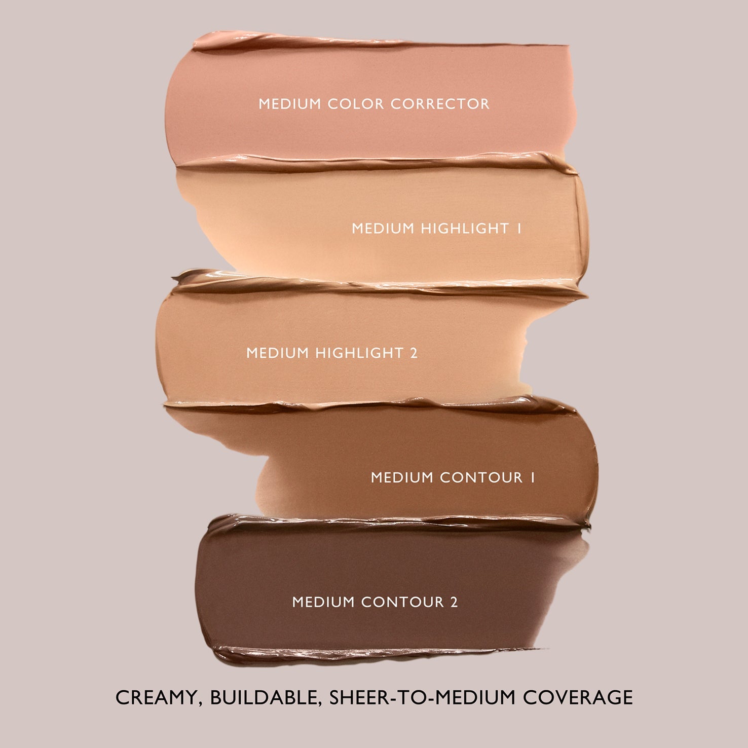 m.ph by Mary Phillips Underpainting Face Palette - Cream contour, highlight, and correcting face palette, shade Light 12 g