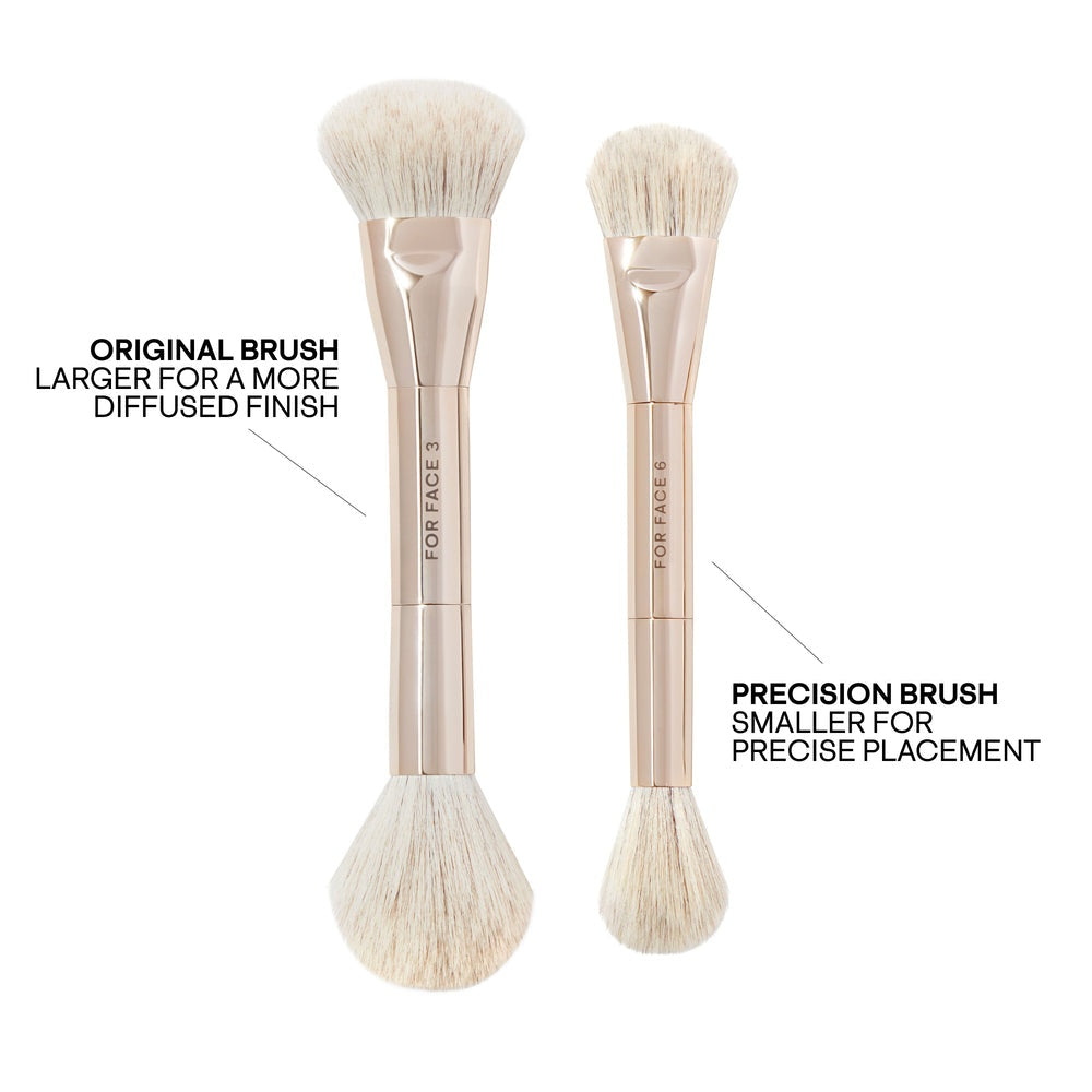 Patrick Ta Dual Ended Precision Blush Brush - porównanie z większym Dual-Ended Blush Brush | Ellemania