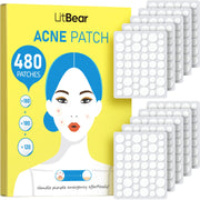 LitBear Acne Patch Hydrocolloid Pimple Patches Stars and Circles 120 Count 60g