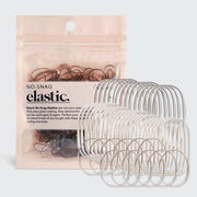 Kitsch No Snag Elastic - elastyczne gumki do włosów bez metalu z powłoką easy-glide, czarne, 100 sztuk