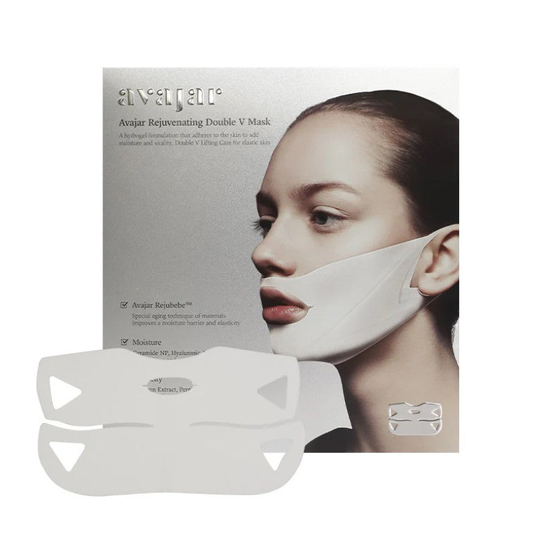 Avajar Rejuvenating Double V Mask Sheet - odmładzająca maska w płachcie modelująca owal twarzy 50 g