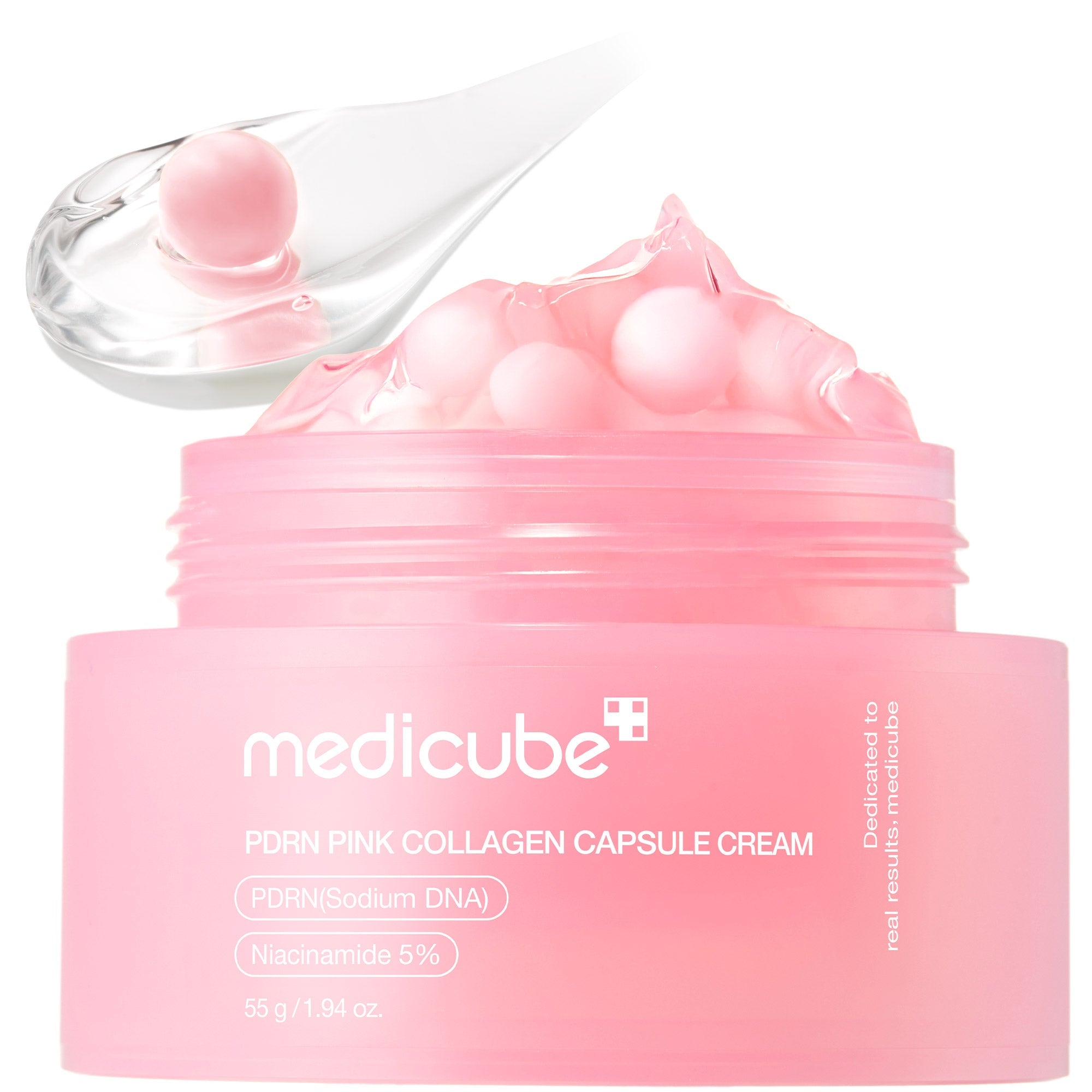 Medicube PDRN Pink Peptide Capsule Cream Strengthening Facial Cream with Collagen and PDRN 50 ml + 5 ml