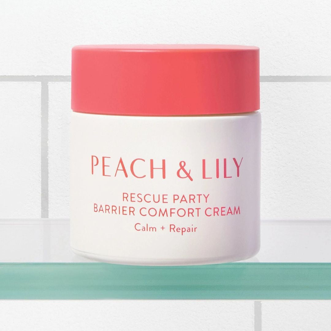 Peach & Lily Rescue Party Barrier Comfort Cream — Barierowy krem regenerujący do twarzy 50 ml — KANDYDAT (scrap)