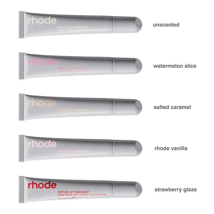 Rhode Peptide Lip Treatment – bezbarwny balsam do ust z peptydami, pięć zapachów | Ellemania