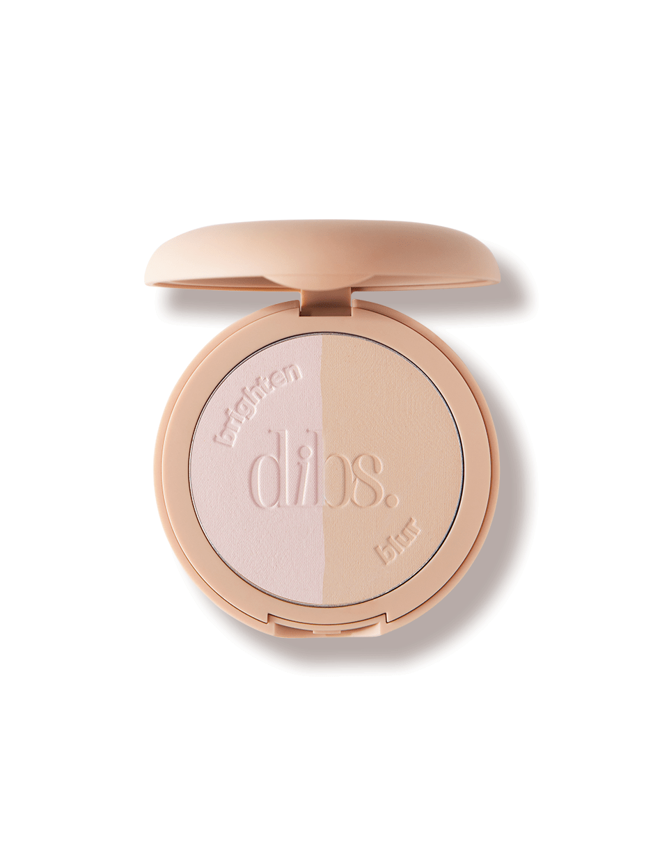 DIBS Beauty Love Beam Setting Powder Duet - beztalkowy duet pudrów rozświetlający + wygładzający z squalane i peptydami 9 g
