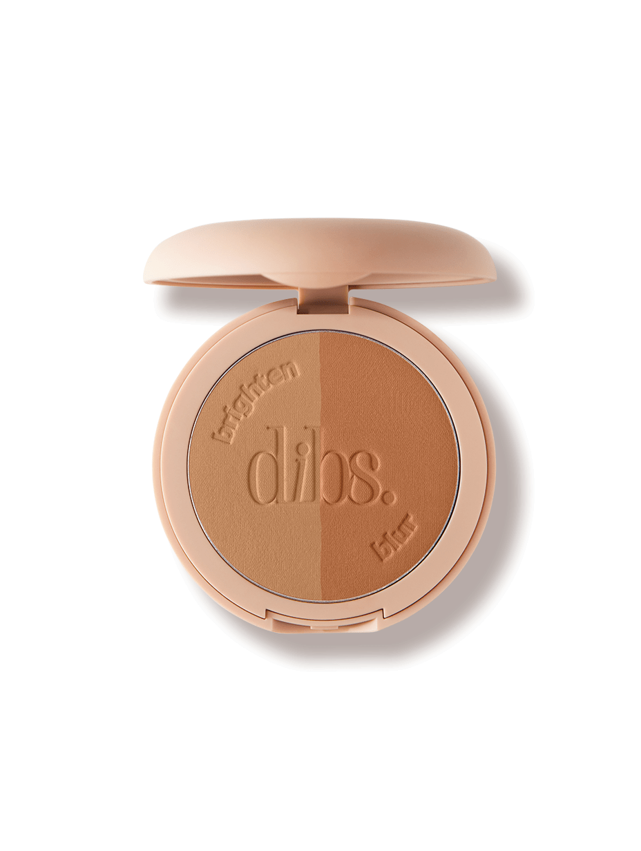 DIBS Beauty Love Beam Setting Powder Duet - beztalkowy duet pudrów rozświetlający + wygładzający z squalane i peptydami 9 g