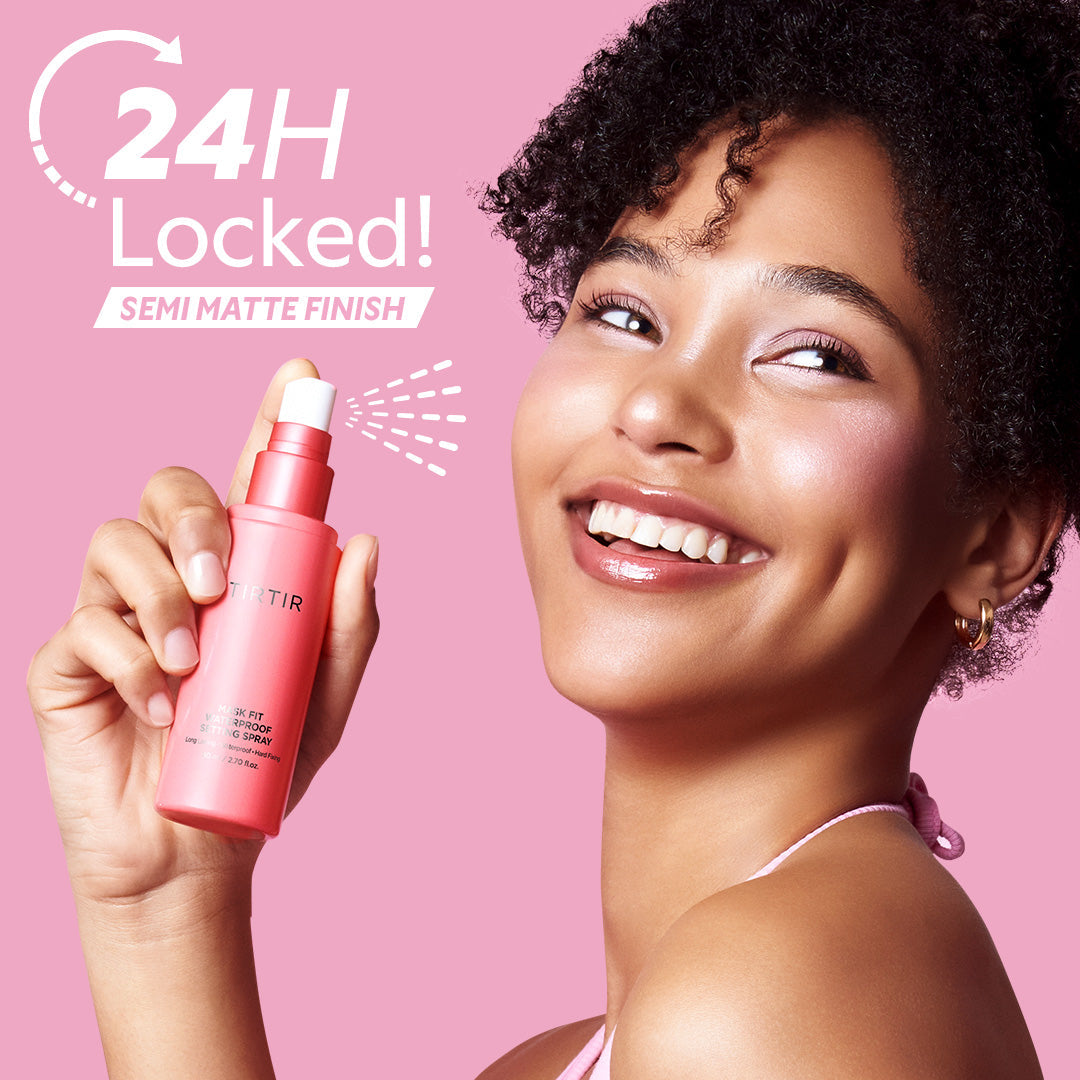 Tirtir Mask Fit Waterproof Setting Spray - wodoodporny spray utrwalający makijaż, technologia 4 Multi-Proof, wykończenie półmatowe 80 ml