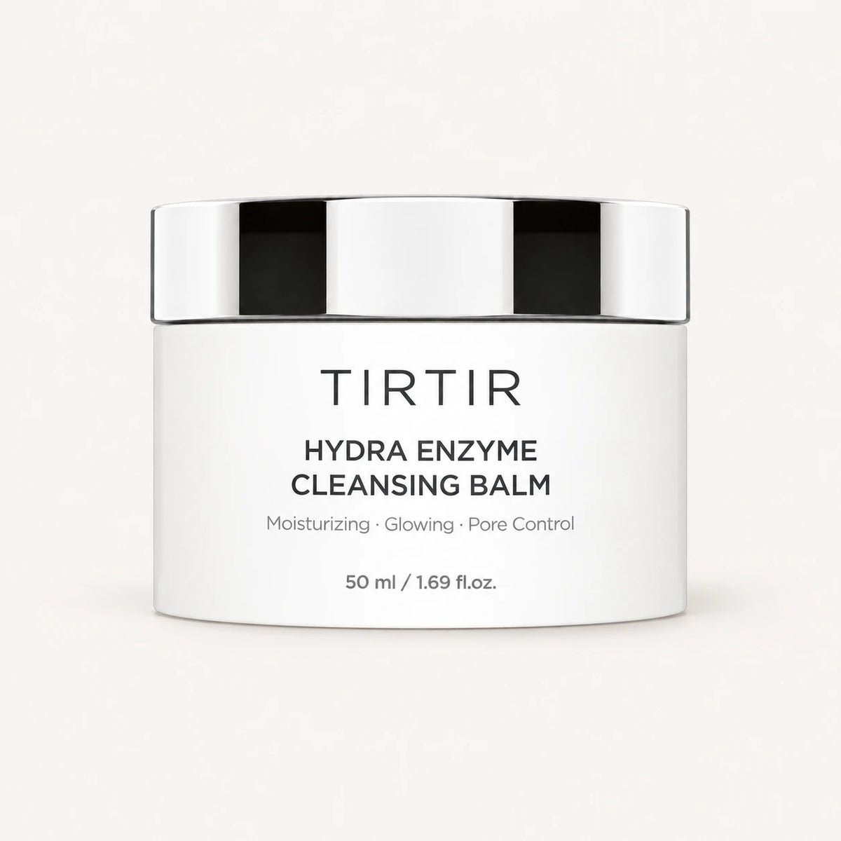 TIRTIR Cleansing Balm 50 ml - biały słoik z srebrną nakrętką i napisem Hydra Enzyme Cleansing Balm | Ellemania