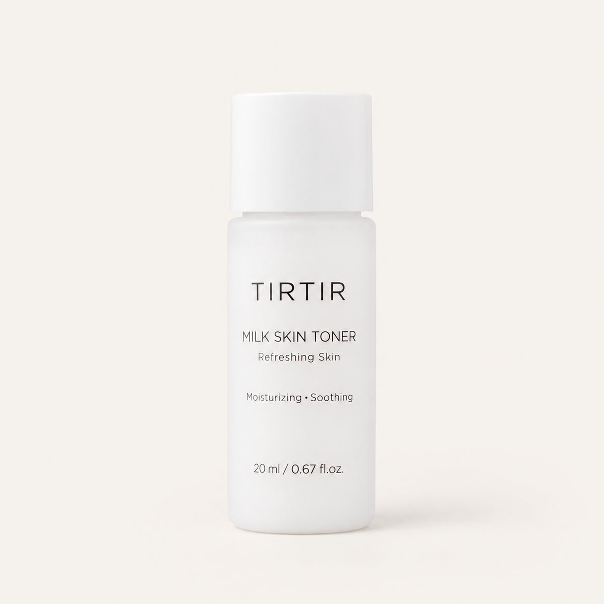 TIRTIR Milk Skin Toner 20 ml - mała butelka toniku z białą nakrętką | Ellemania