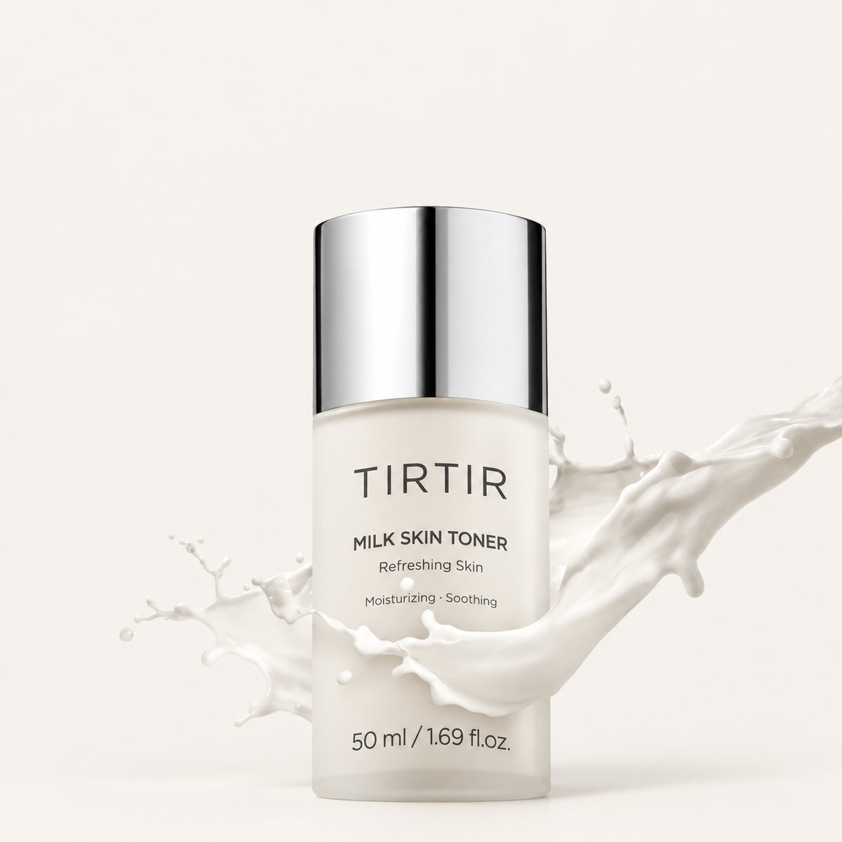 TIRTIR Milk Skin Toner 50 ml - butelka toniku z rozbryzgiem mleka | Ellemania