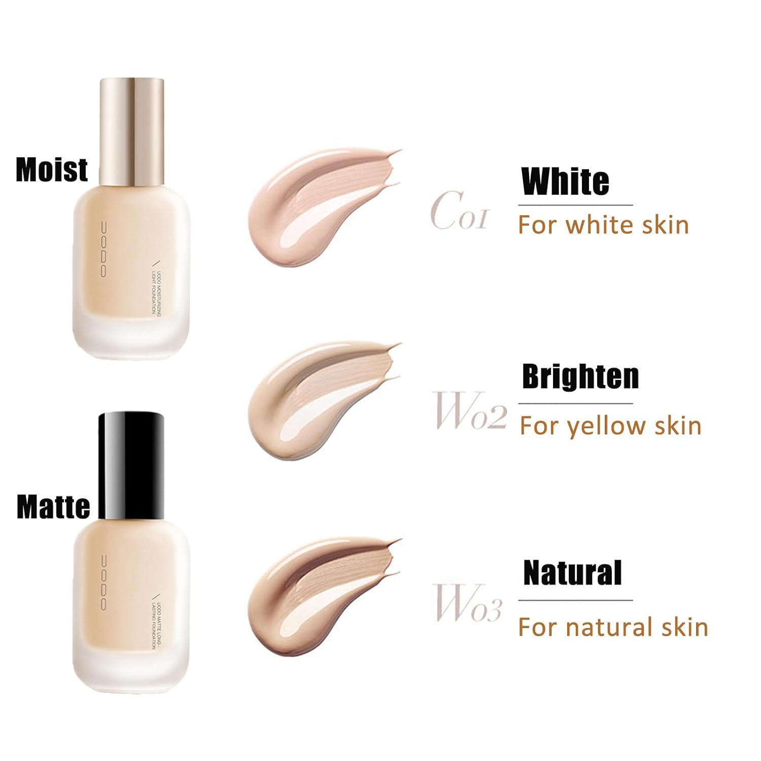 UODO Moisturizing Light Foundation - nawilżający podkład do twarzy 30 ml | Ellemania
