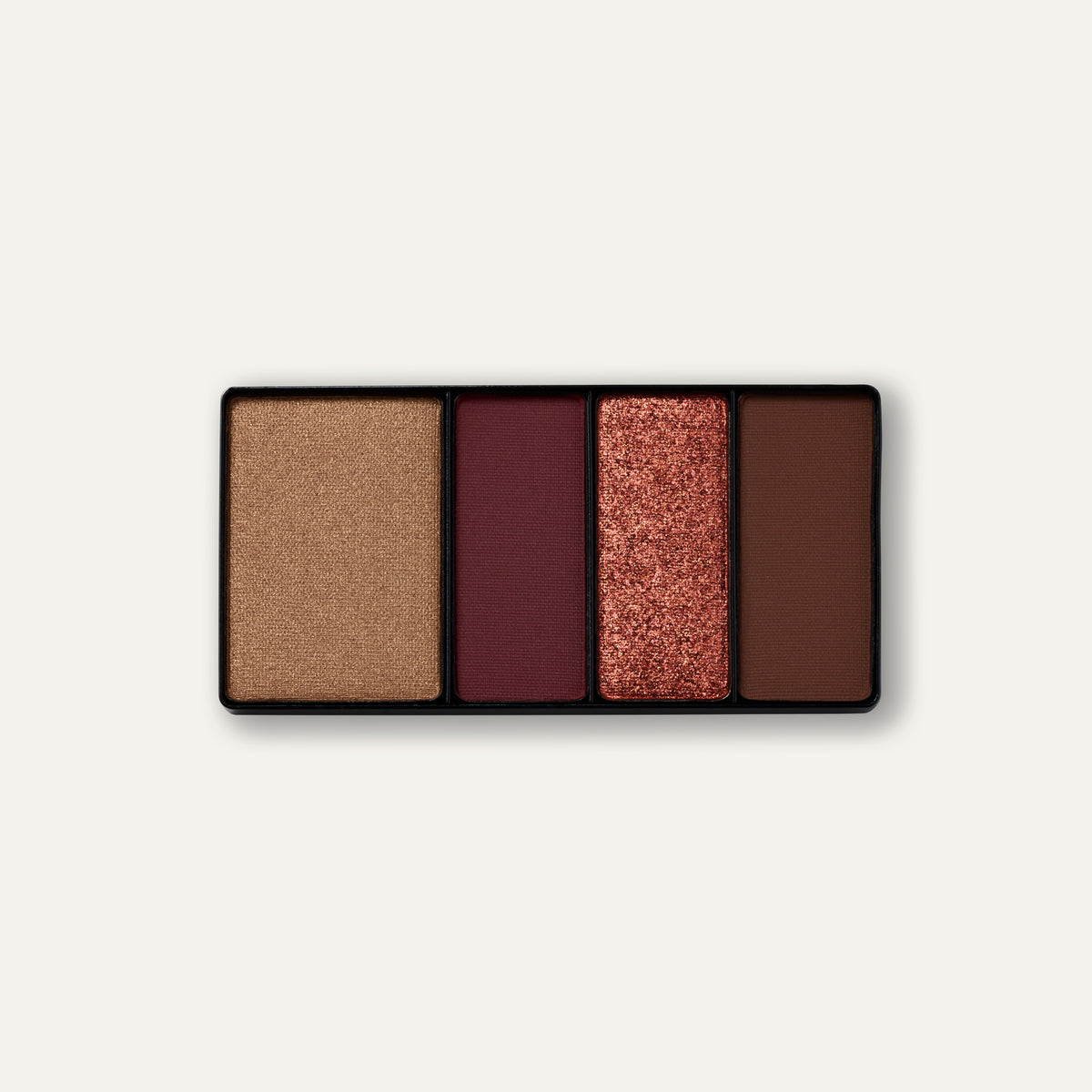 Victoria Beckham Beauty Eye Wardrobe Bordeaux - wkład z czterema cieniami widziany z góry | Ellemania