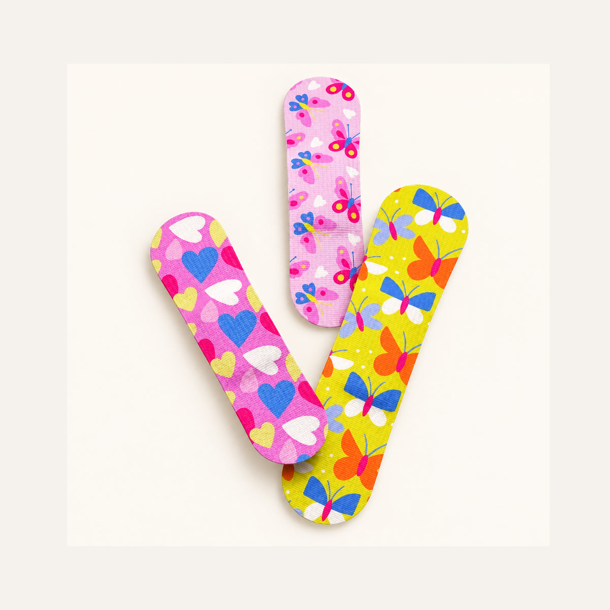 Welly Flutter Flex Fabric Bandages — Plastry Opatrunkowe z Wzorem Motyli | Ellemania