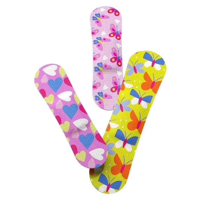 Welly Flutter Flex Fabric Bandages — Plastry Opatrunkowe z Wzorem Motyli — KANDYDAT (scrap)