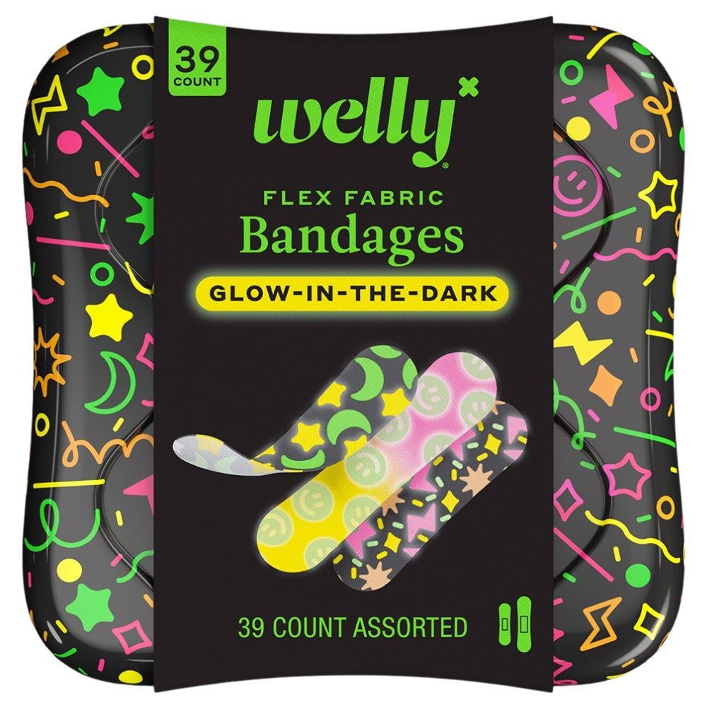 Welly Glow Party — Plastry świecące w ciemności Flex Fabric, 48 sztuk — KANDYDAT (scrap)